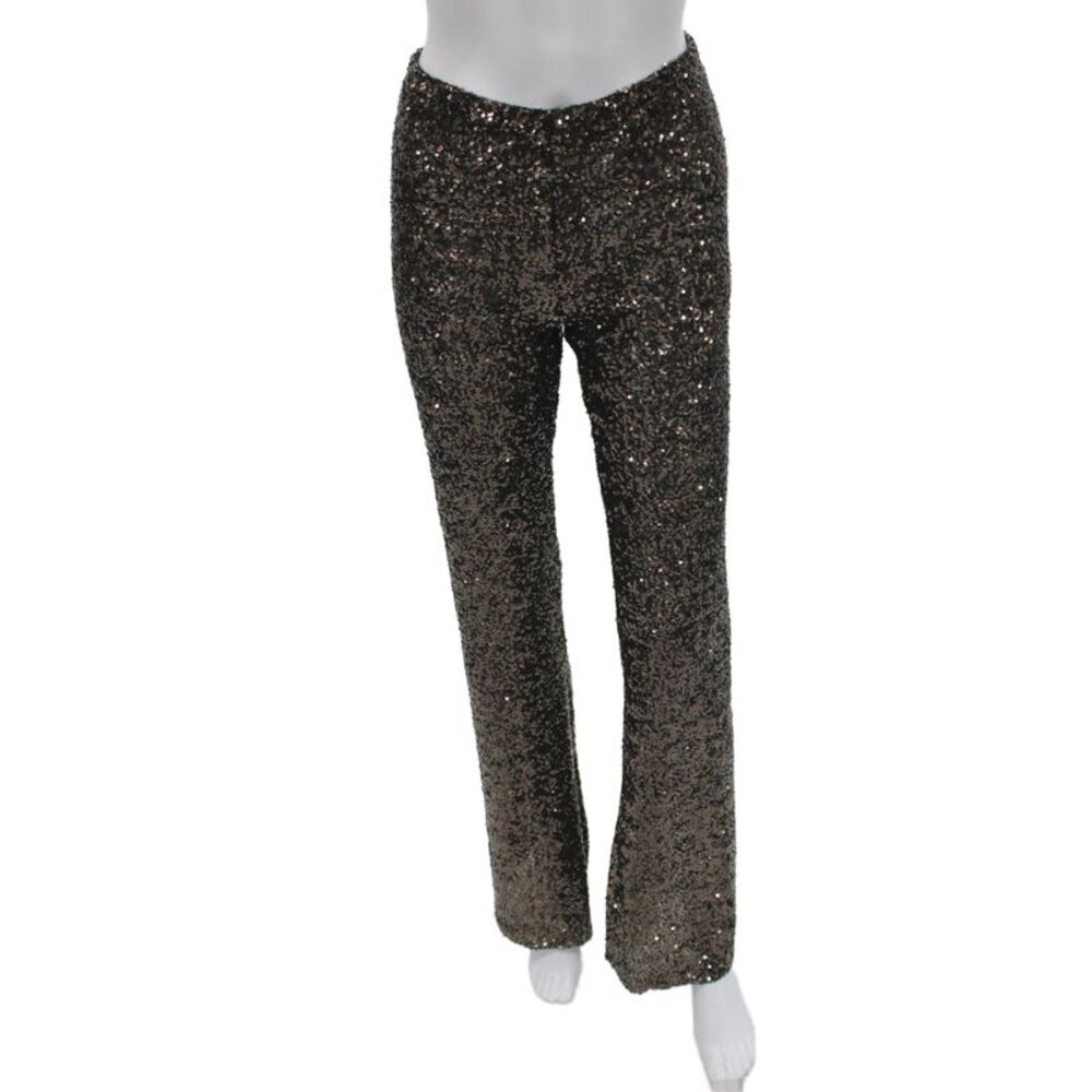 Zara Women Black 80s Pants Polyester Elastane Size XS